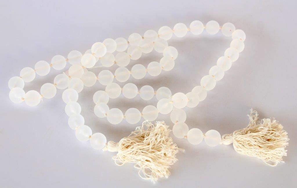 String Of White Opaque Resin Beads